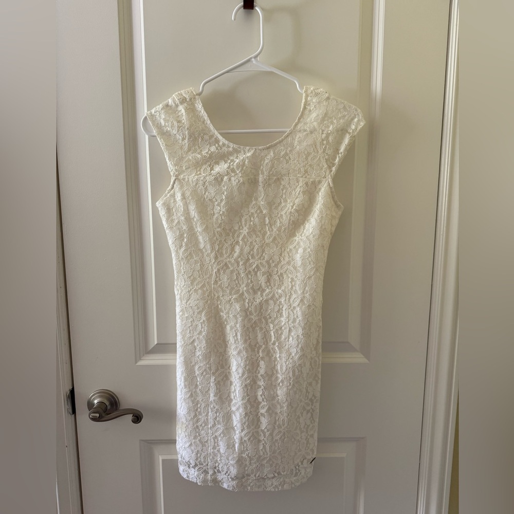 Hollister White Lace Mini Dress